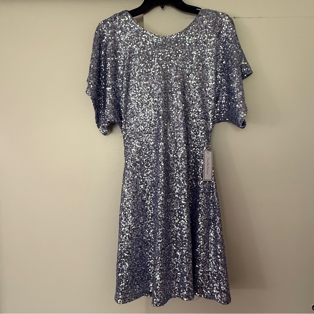 NWT Premier Amour Womens Short Sleeve Sequin Sheath Dress Size 6